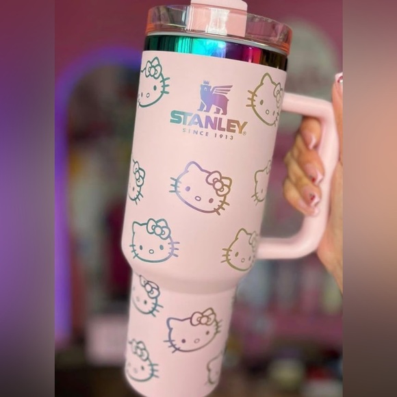 Stanley Other - Stanley flowstate 40oz chrome custom Pastel Hello Kitty Mug nwt